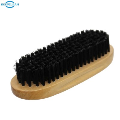 Shoe cleaner 100% natural wooden horsehair shine14cm  shoe brush with nylon hair