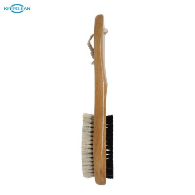 Shoe Cream Brush Beech Wood Shoe Cleaning Polishing Brush for Leather