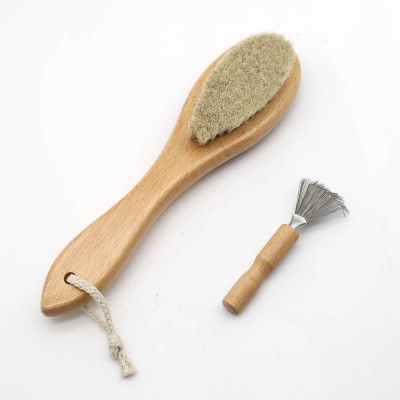 Eco Wooden Scrub Brush Cloth Cleaning Laundry Brush Multifunction