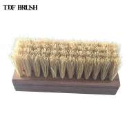 TDF Pig hair +Beech wood natural color handle  cleaning polish shoes brush